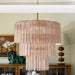 Murano Pink Glass Tube Chandelier-DWHOME