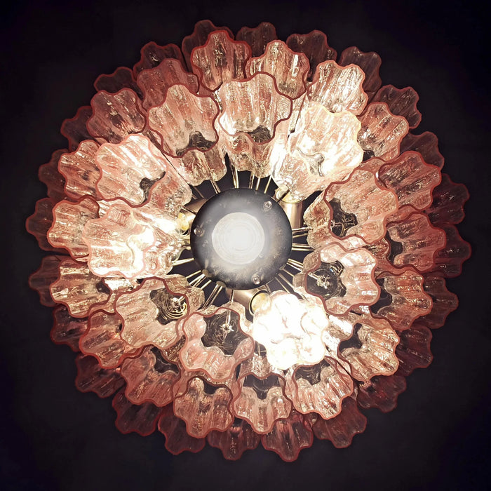 Murano Pink Glass Tube Chandelier-DWHOME