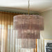 Murano Pink Glass Tube Chandelier-DWHOME