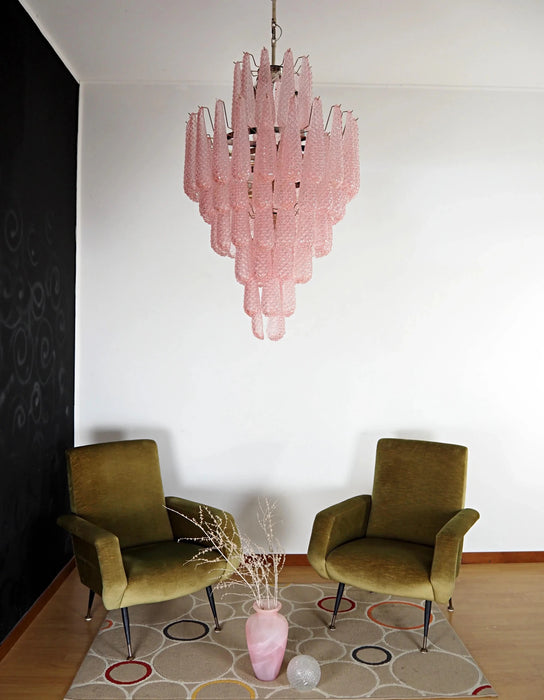 Murano Pink Petals Glass Chandelier-DWHOME