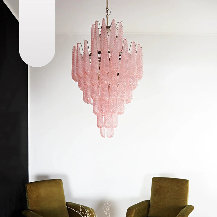 Murano Pink Petals Glass Chandelier-DWHOME