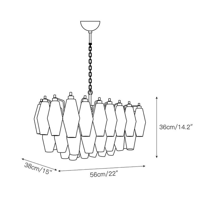 Murano Poliedri Chandelier-DWHOME