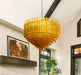 Murano Prisms Amber Chandelier-DWHOME