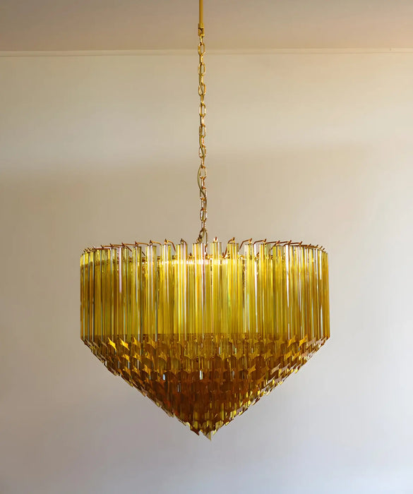 Murano Prisms Amber Chandelier-DWHOME