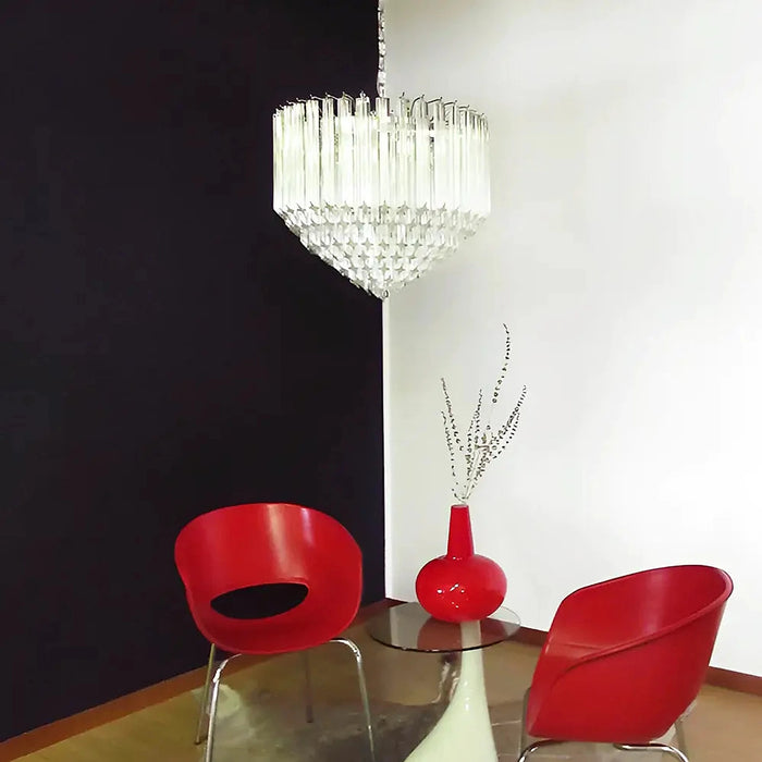 Murano Quadriedri Prisms Transparent Chandelier-DWHOME