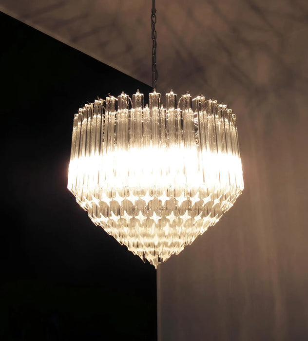 Murano Quadriedri Prisms Transparent Chandelier-DWHOME
