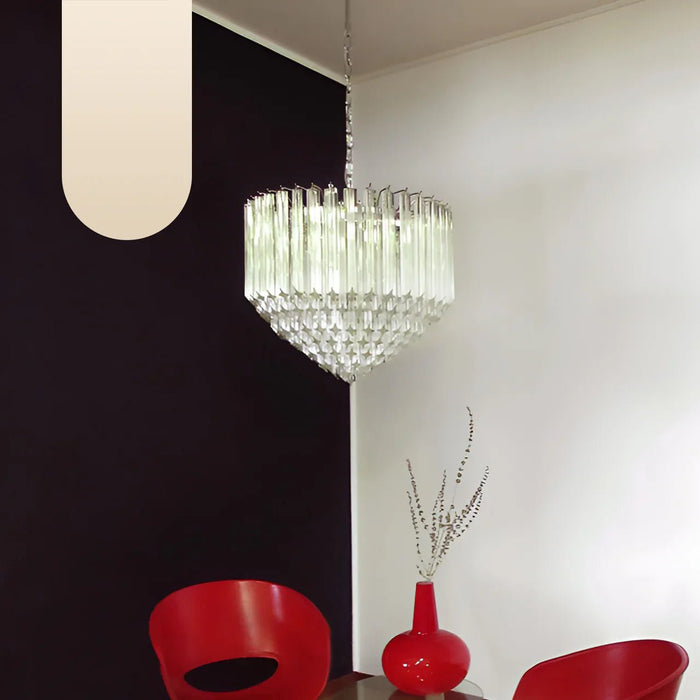 Murano Quadriedri Prisms Transparent Chandelier-DWHOME