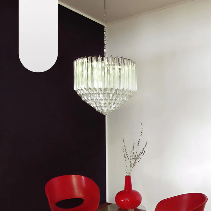 Murano Quadriedri Prisms Transparent Chandelier-DWHOME