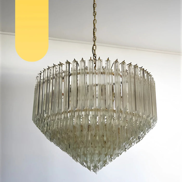 Murano Quadriedri Prisms Transparent Chandelier-DWHOME