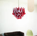 Vintage Red Glass Murano Petals Chandelier-DWHOME
