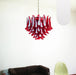 Vintage Red Glass Murano Petals Chandelier-DWHOME