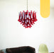 Vintage Red Glass Murano Petals Chandelier-DWHOME