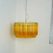 Murano Round Prisms Amber Chandelier-DWHOME