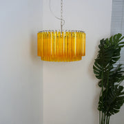Murano Round Prisms Amber Chandelier-DWHOME