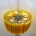 Murano Round Prisms Amber Chandelier-DWHOME