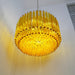 Murano Round Prisms Amber Chandelier-DWHOME