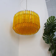 Murano Round Prisms Amber Chandelier-DWHOME