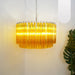 Murano Round Prisms Amber Chandelier-DWHOME