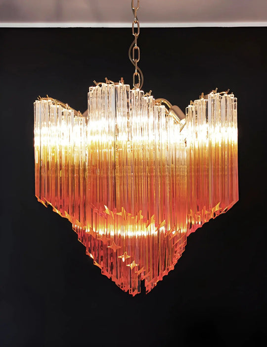 Murano Shaded Amber Prism Chandelier-DWHOME