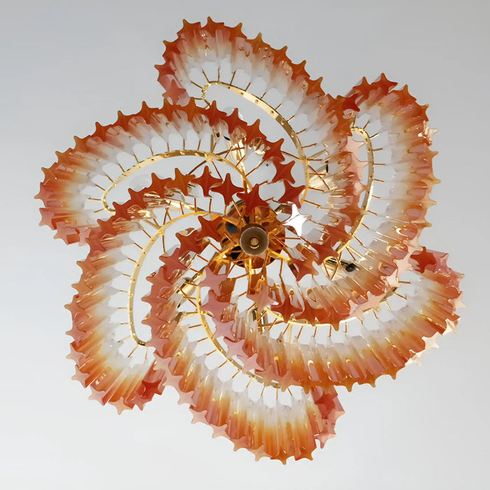 Murano Shaded Amber Prism Chandelier-DWHOME