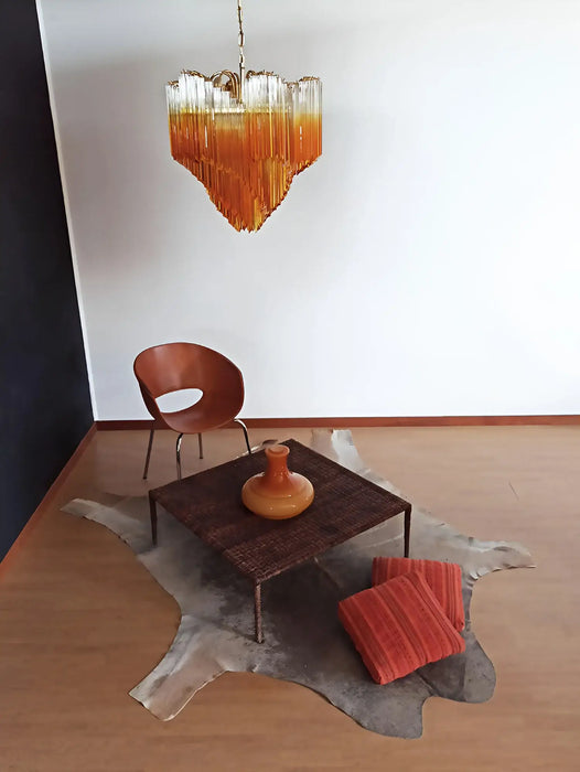 Murano Shaded Amber Prism Chandelier-DWHOME