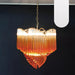 Murano Shaded Amber Prism Chandelier-DWHOME