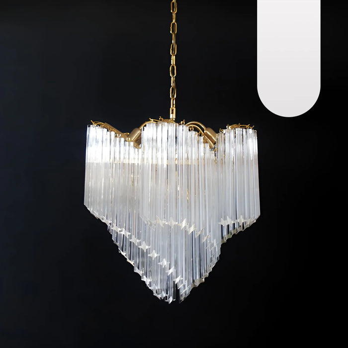 Murano Shaded Trasparent Prism Chandelier-DWHOME