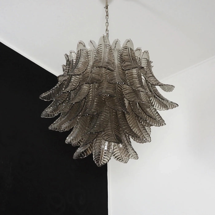 Murano Smoked Ferns Glass Chandelier-DWHOME