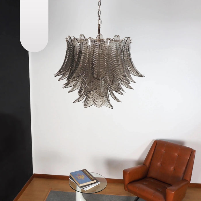 Murano Smoked Ferns Glass Chandelier-DWHOME
