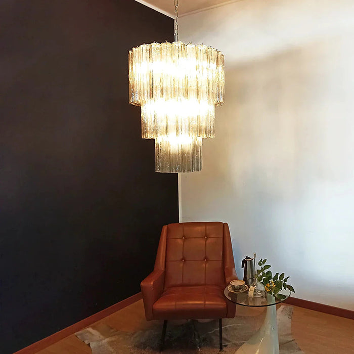 Murano Smoked Glass Tube Chandelier-DWHOME