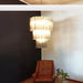 Murano Smoked Glass Tube Chandelier-DWHOME