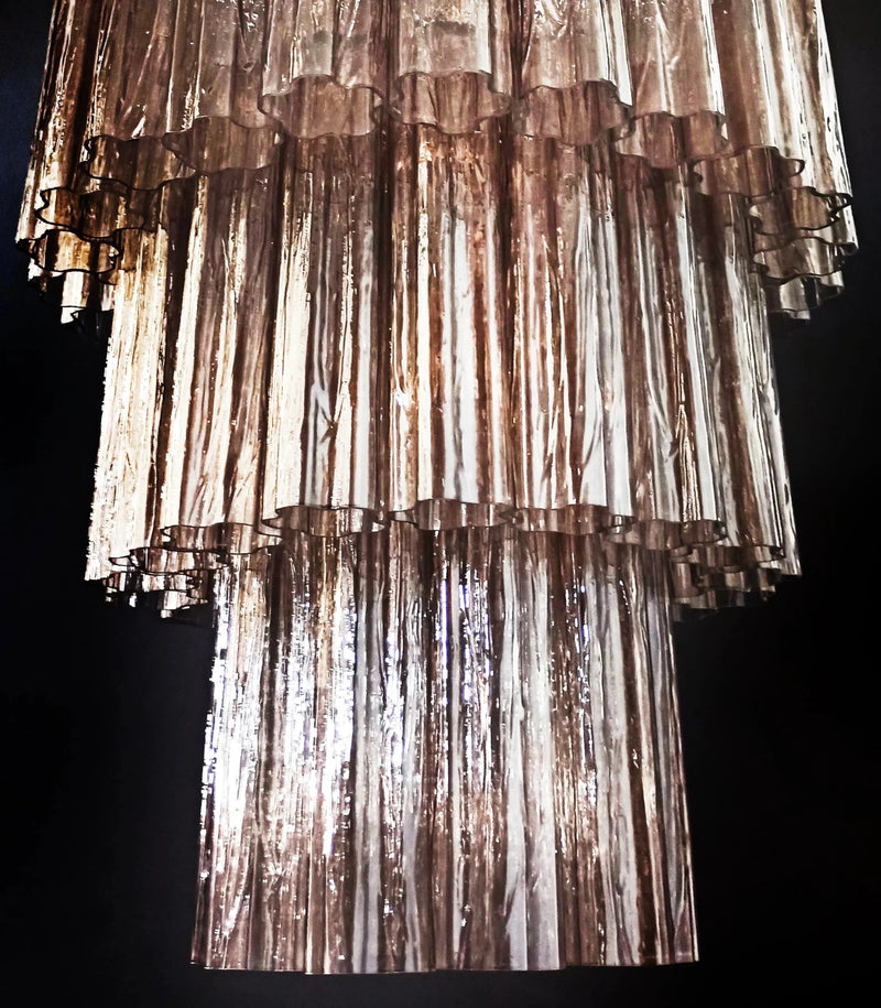 Murano Smoked Glass Tube Chandelier-DWHOME