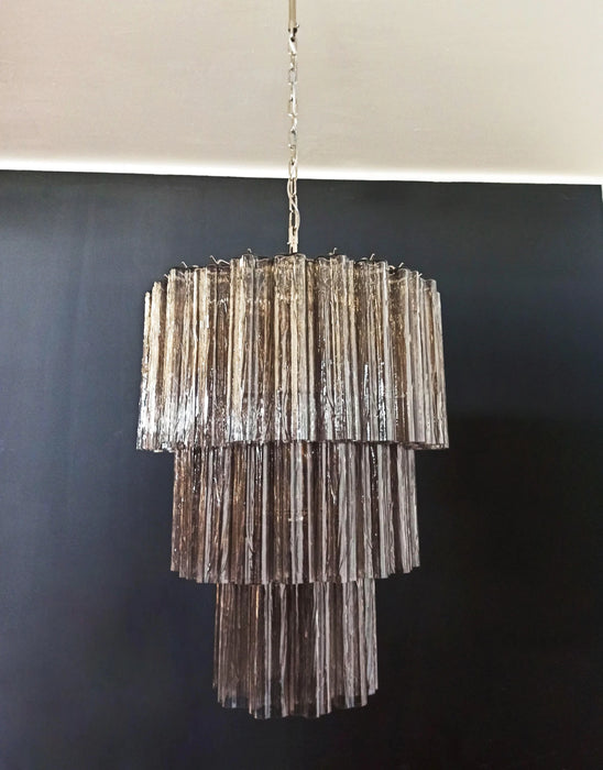 Murano Smoked Glass Tube Chandelier-DWHOME