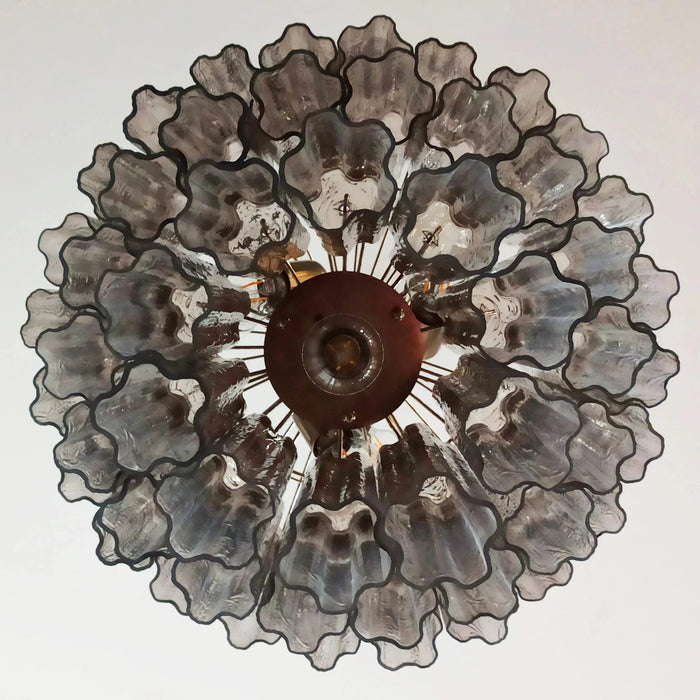 Murano Smoked Glass Tube Chandelier-DWHOME