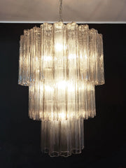 Murano Smoked Glass Tube Chandelier-DWHOME