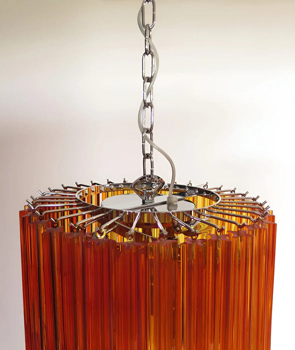 Murano Spiral Amber Prism Glass Chandelier-DWHOME
