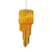 Murano Spiral Prisms Amber Chandelier-DWHOME