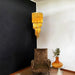 Murano Spiral Prisms Amber Chandelier-DWHOME