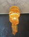 Murano Spiral Prisms Amber Chandelier-DWHOME