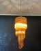 Murano Spiral Prisms Amber Chandelier-DWHOME