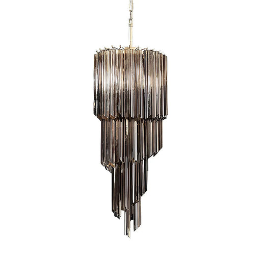 Murano Spiral Prisms Smoked Chandelier-DWHOME