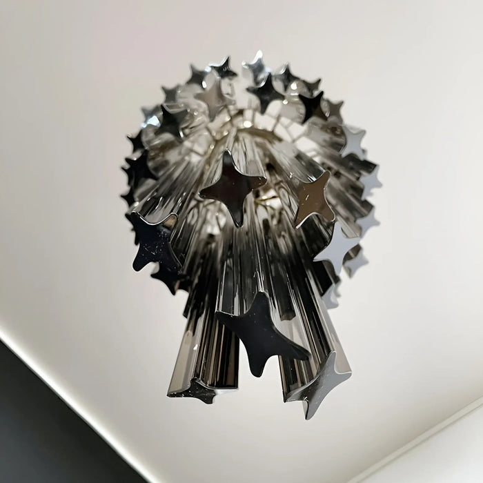 Murano Spiral Prisms Smoked Chandelier-DWHOME