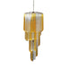 Murano Spiral Prisms Transparent Amber Chandelier-DWHOME