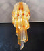 Murano Spiral Prisms Transparent Amber Chandelier-DWHOME