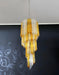 Murano Spiral Prisms Transparent Amber Chandelier-DWHOME