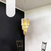 Murano Spiral Prisms Transparent Amber Chandelier-DWHOME