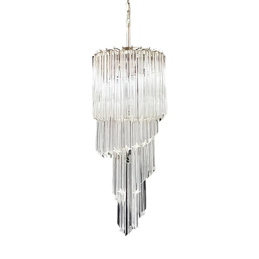 Murano Spiral Prisms Transparent Chandelier-DWHOME
