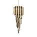 Murano Spiral Transparent Smoked Prism Glass Chandelier-DWHOME