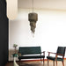 Murano Spiral Transparent Smoked Prism Glass Chandelier-DWHOME