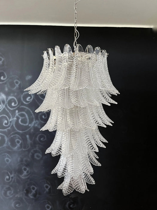 Murano Transparent Felch Spiral Chandelier-DWHOME